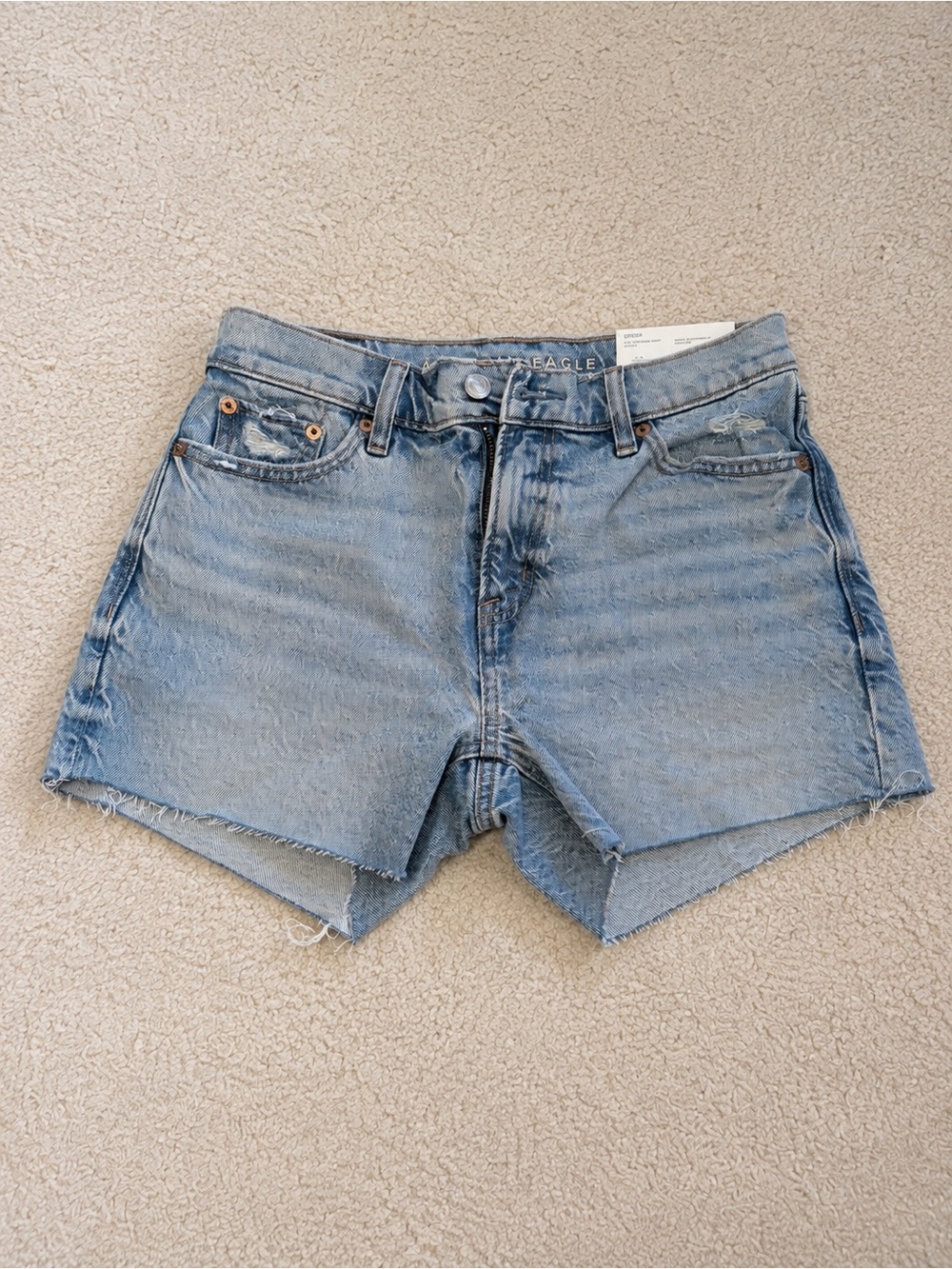 American Eagle Outfitters Light Wash Denim Cutoff Shorts